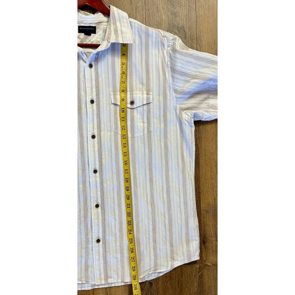 Vintage Banana Republic Button Down Shirt Men's XL Classic White Khaki SS - Picture 4 of 11